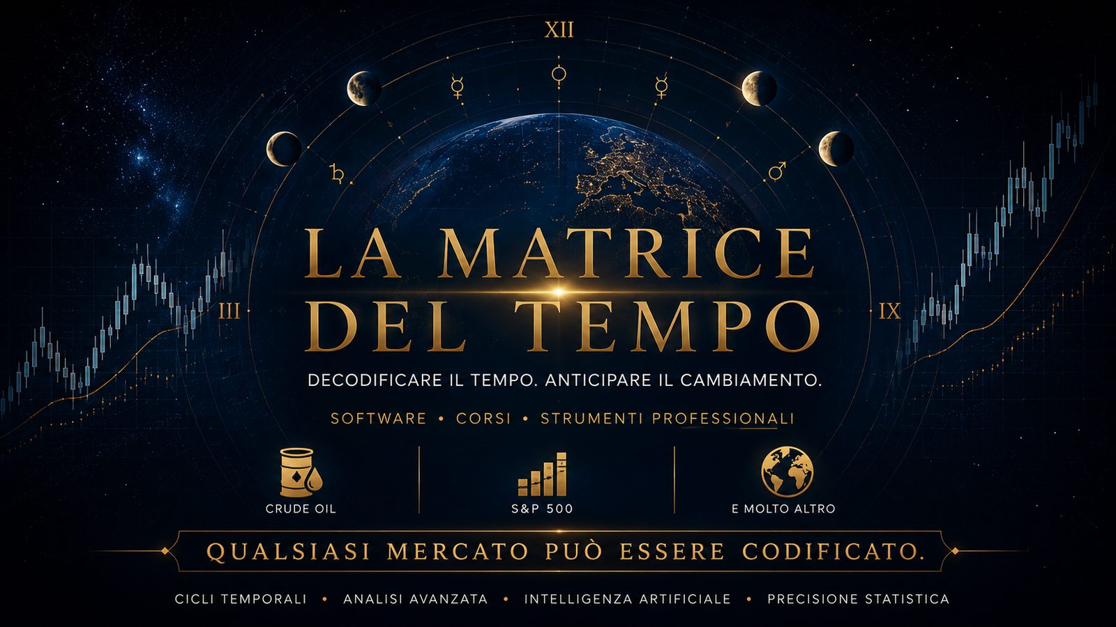 La Matrice del Tempo: cicli temporali, software e strumenti professionali applicati a Crude Oil e S&P 500